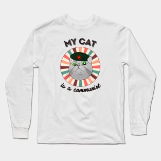 My cat is a communist - a funny Che Guevara cat Long Sleeve T-Shirt